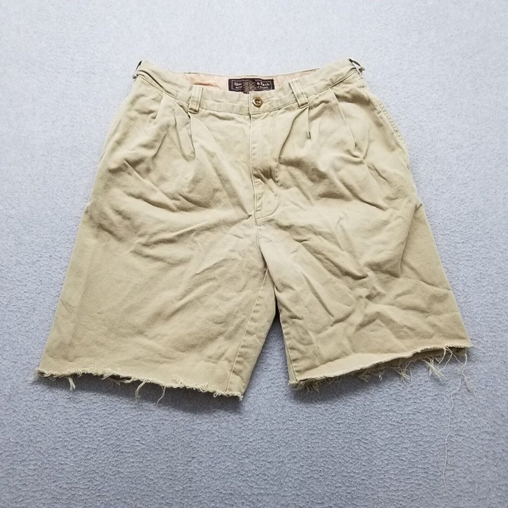 Abercrombie & Fitch Shorts‎ Mens 30 Tan Pockets Casual Zip Fly Cut Off